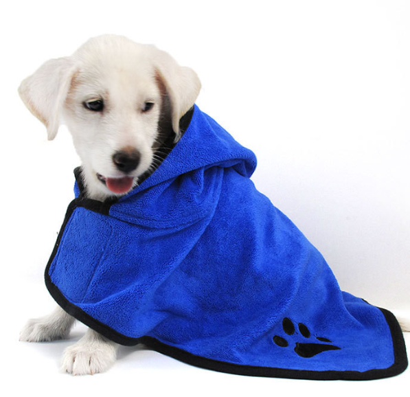 Hooded Pet Bathrobe