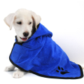 Blå stor mikrofiber absorberande hund badrock