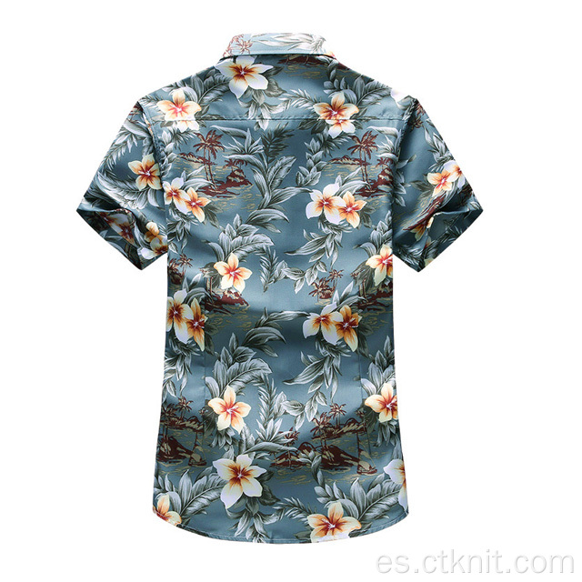 camisa navideña estampada para hombre