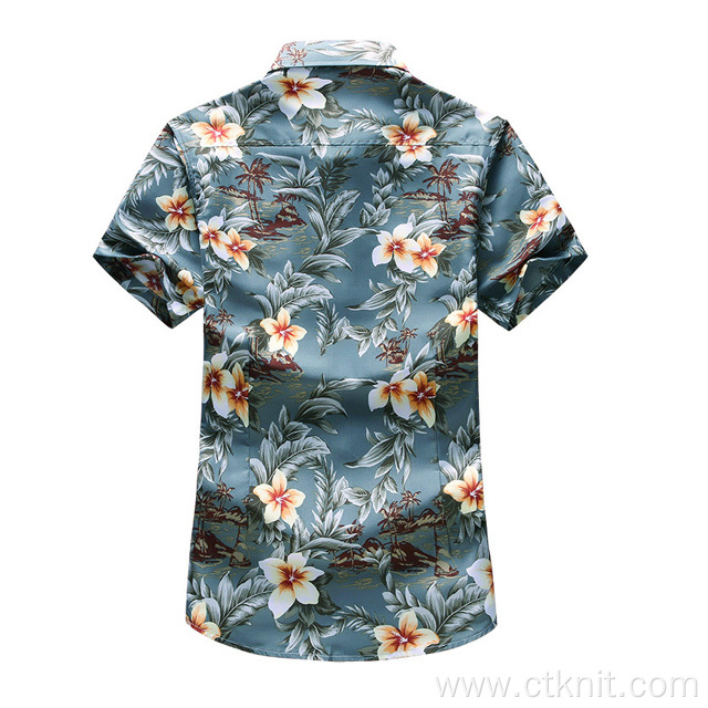 mens printed holiday shirt