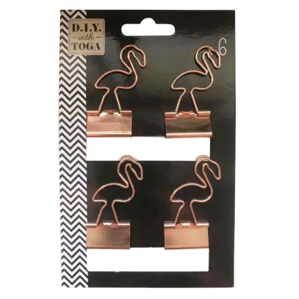 Creative Flamingo Paper Clips and Binder Clamps