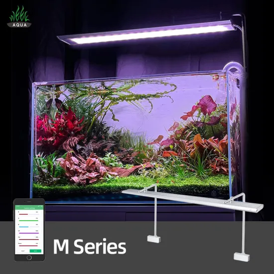 Dimmable LED Aquarium Plant Grow Light RGB Full Spectrum - WEEKAQUA M1200D2 Clip-On Aqua Light