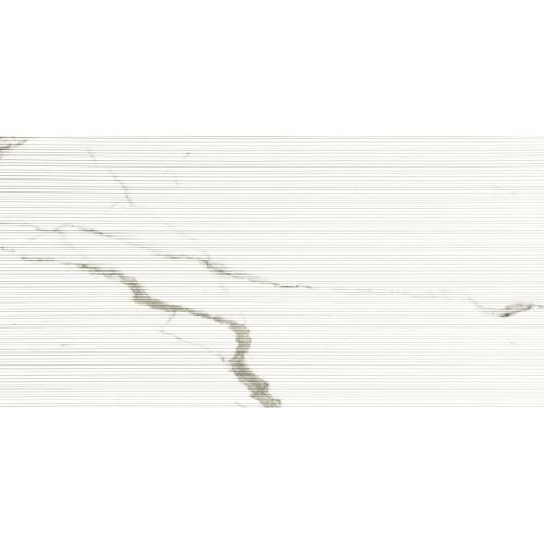 Wit marmeren effect groove porseleinen vloertegel