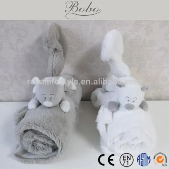 High Quality Plush Squirrel blanket Animal Toy for babies
