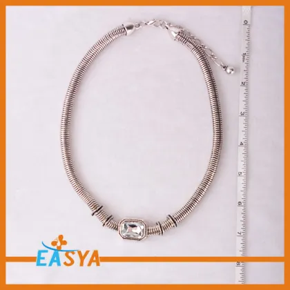 Glass Floating Locket Charms Necklace Glass Bead Necklace Magnifying Glass Necklace