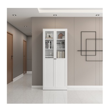 Versatile Modern Design: Steel Glass Door Bookshelves for Living Rooms, Offices, Kitchens, Schools - A Comprehensive Metal Storage Solution