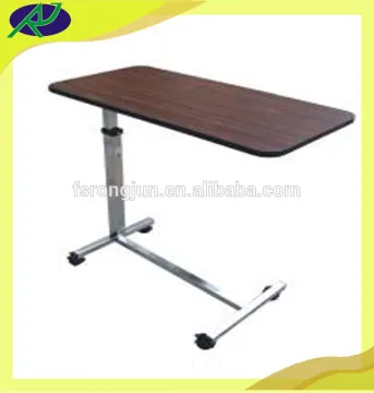 Economic height adjusted hospital wooden dinning board tray tables