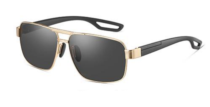 Gold Aviator Retro Men Sunglasses For Beach