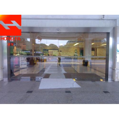 Automatic glass sliding door