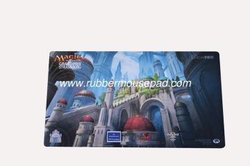 Natural Rubber Play Mat Smooth Surface With Polyester Fabric Top