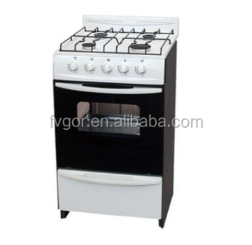 Black Built-in Gas Stove with 4 Burners and Oven
