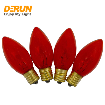 C7 C9 Feiertagskerzenschnurlampen 7W 15W E17 Multikolen Glühlampen Weihnachtsdekorationen