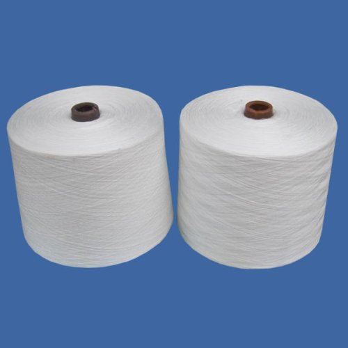 ZS raw white short fiber sewing thread 100% polyeester sewing thread