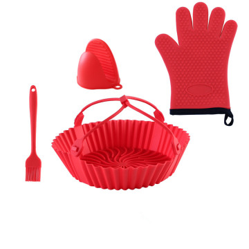 Aksesoris bakeware dapur: liner silikon untuk penggorengan udara dan nampan kue