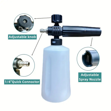 1/4 Inch Quick Connect 700ML Plastic Snow Foam Cannon for Pressure Washer