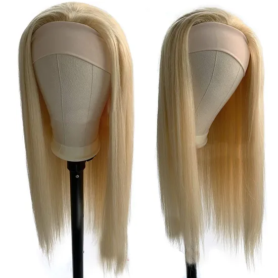 Drop Shipping Wholesale Cheap Headband Wigs Human Hair Head band Wigs for Black Women 613 Blonde Braided Hair Headband Wigs