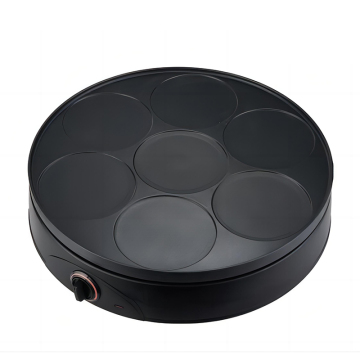 Crepe e pancake elettriche 2 in 1 con controllo automatico del termostato, superficie antiaderente e fori staccabili per 7 crepes o pancake