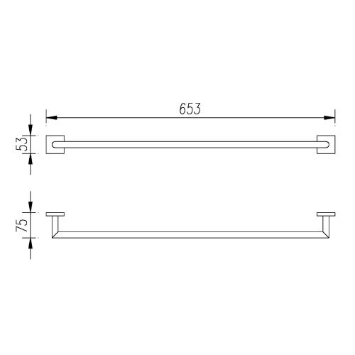 Brass Bathroom Accessories Brass Shower Towel Rail For Bathroom Chrome Finished Manufactory