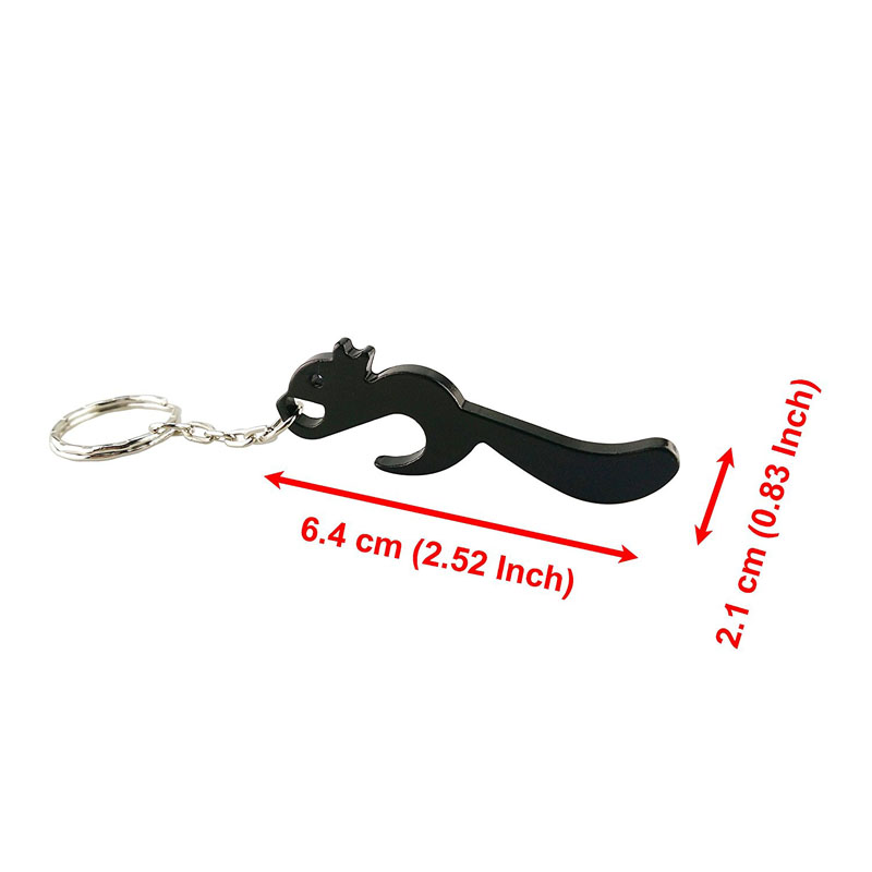 Squirrel Shape Bottle Opener Animal Keychain