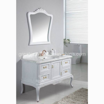 Tall Antique White Bathroom Vanity (GD98820)
