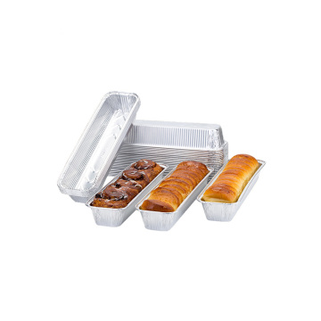 Plateaux à gâteaux d'aluminium jetables en aluminium avec couvercles