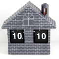 Red House Flip Clock Orologio da scrivania