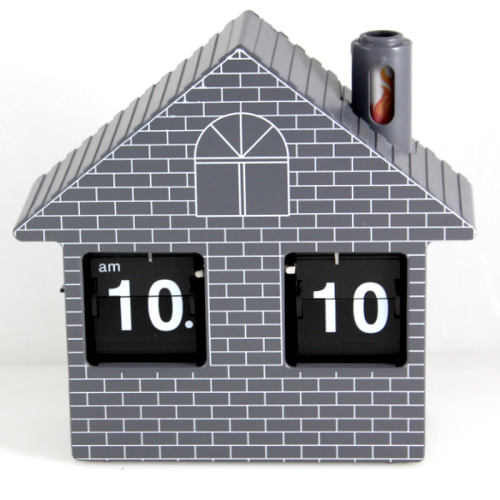 Small House Flip Clock Desk Clock