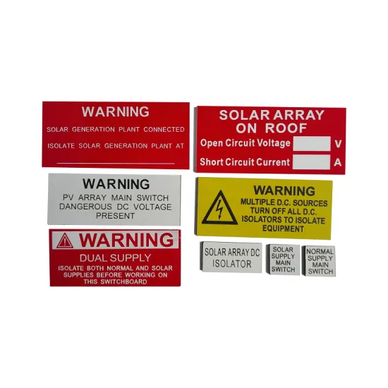 NSPV Solar Warning Labels - Adhesive Photovoltaic Stickers for Solar Projects