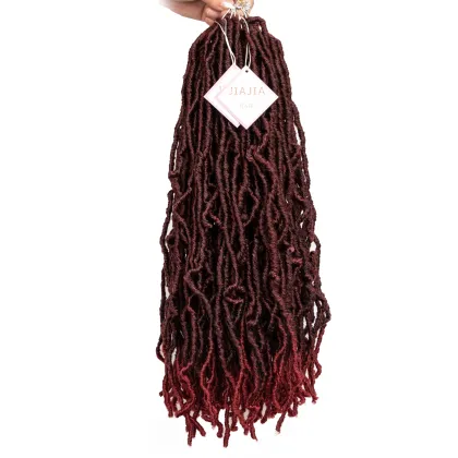 JIAJIA Ombre Faux locs Hair Pre Looped Crochet Hair