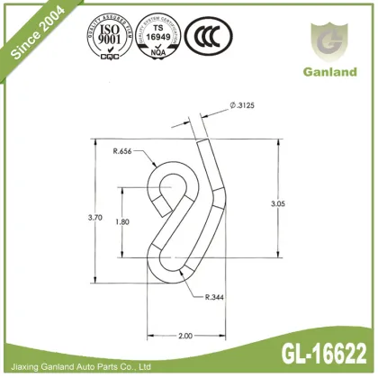Steel Wire Hook - Zinc Plated S