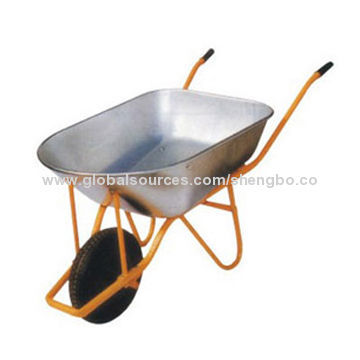 Russia market construction wheelbarrow with galvanization tray and good quality, heavy duty