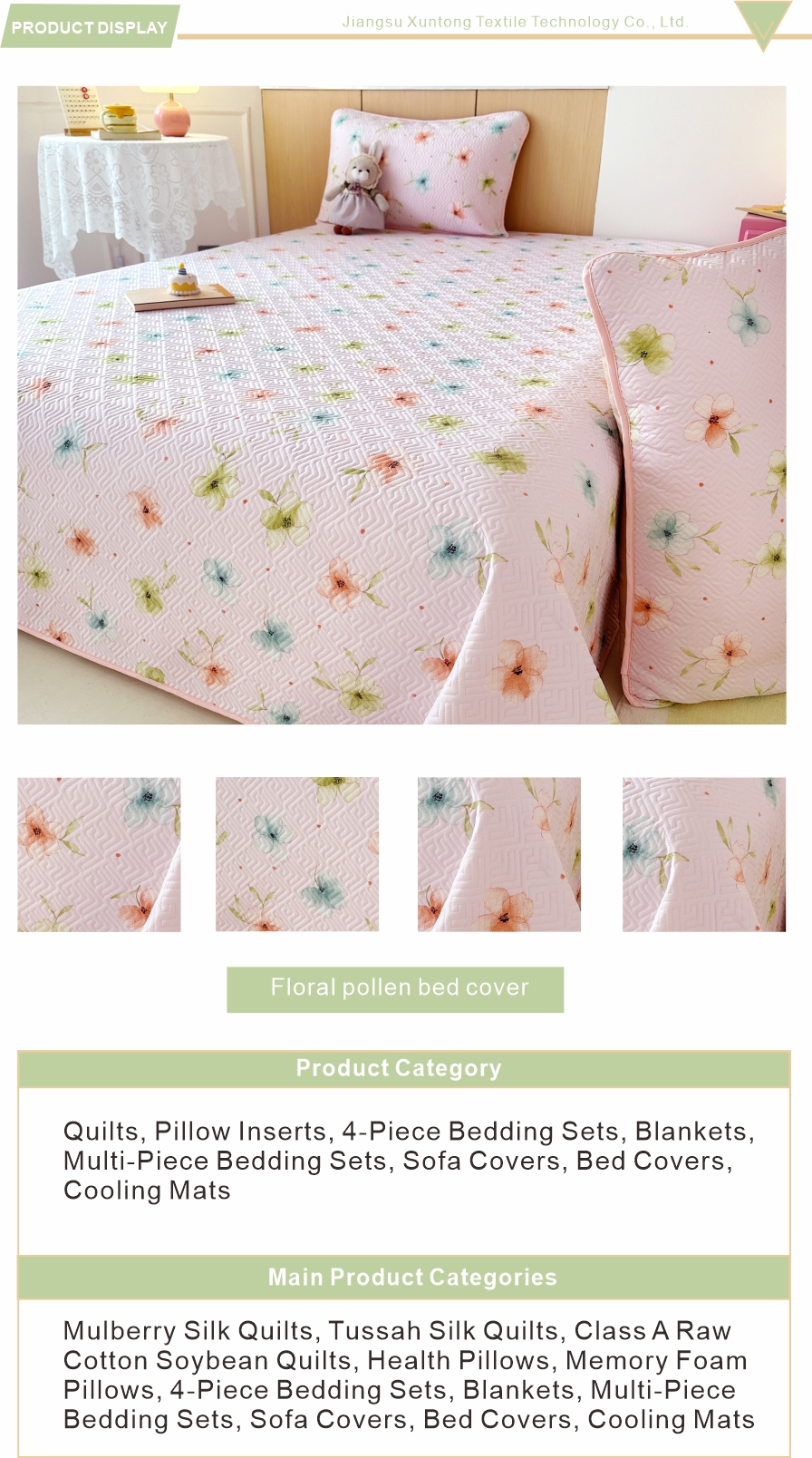 Color Fast Washed Cotton Bed Cover