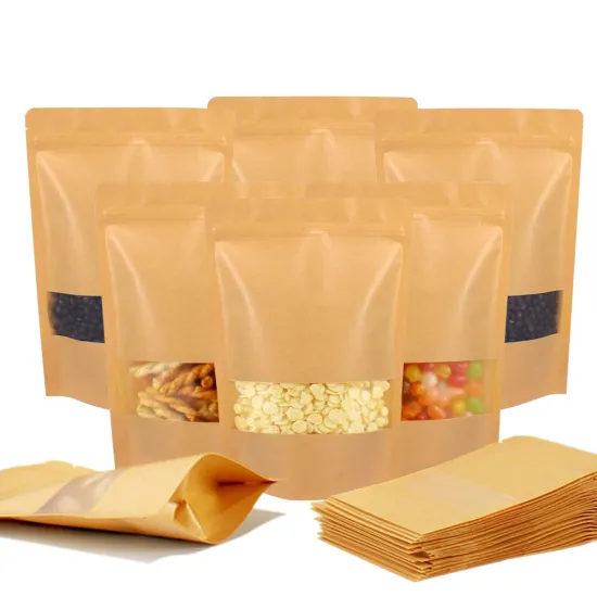 Custom Kraft Mylar Plastic Packaging Bags with Zipper