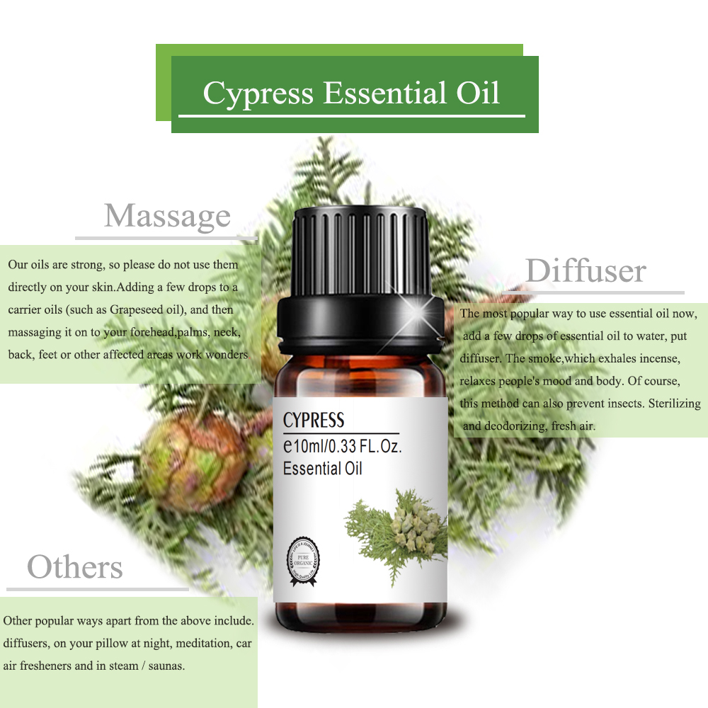 OEM/ODM safi aromatherapy cypress mafuta muhimu