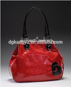 new product fashion Glitter PU synthetic leather for bag
