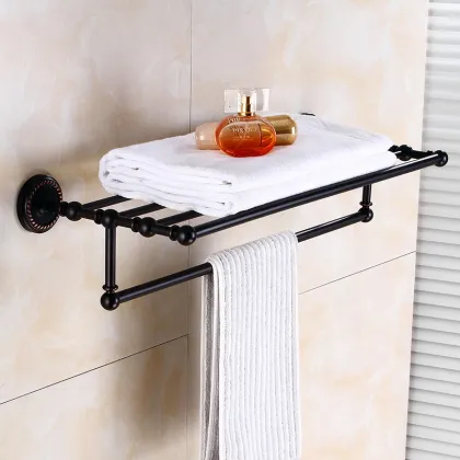 Black Bronze Bathroom Hardware Sets: Towel Rack, Roll Paper Holder & More