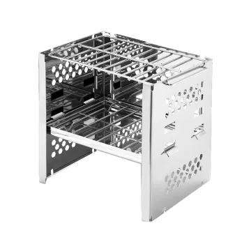 Camping Stove Folding Stainless Steel Charcoal BBQ Grills portable tent Stove Stainless Steel folding wood stove