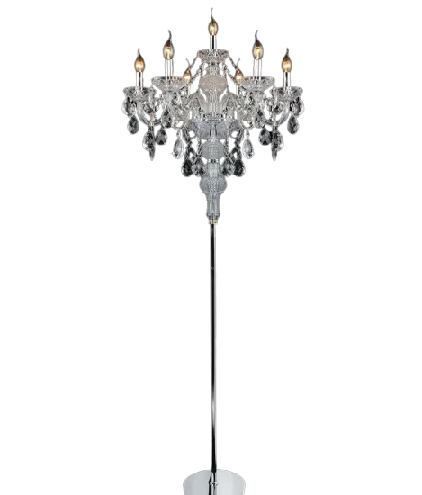 Modern Crystal Floor Lamp Chandelier - OEM ODM Service Available