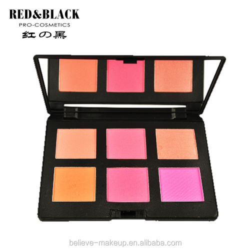 6 Colors blusher palette