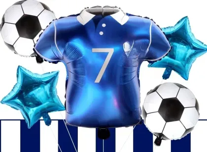 Football party decoration T-shirt foil soccer balloons