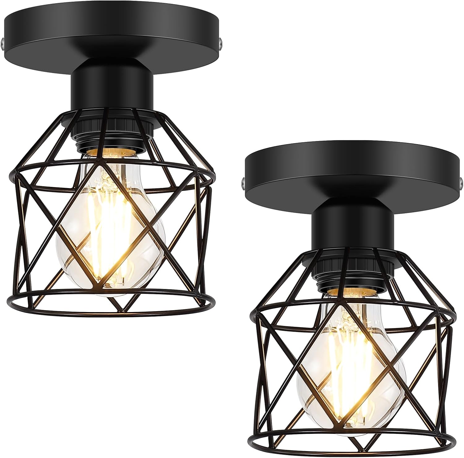 Farmhouse Semi Flush Mount Ceiling Light (8)