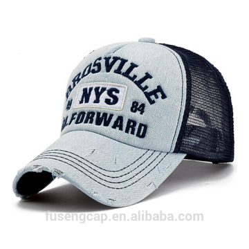 6 Panel Unstructured Custom Embroidered Baseball Caps Country Trucker Caps Hats With Mesh