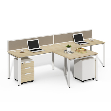 Modular Office Desk Workstation for 2 People - Cheap Standard Size with Partitions