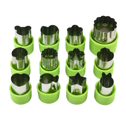 Stainless Steel Animal Shape Cookie Cutter Set - 12pcs Bakeware Tools