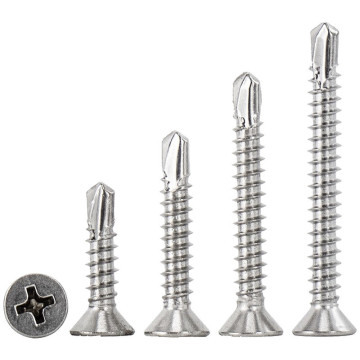 High Quantity M4.2 x 16mm Cross Recessed Countersunk Head Drilling Screws with Tapping Screw Thread DIN 7504