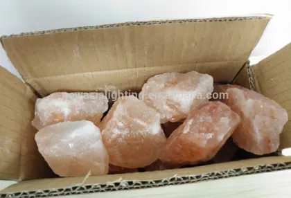 Natural Himalayan crystal salt lamps basket lamp with Himalayan rock salt table lamp
