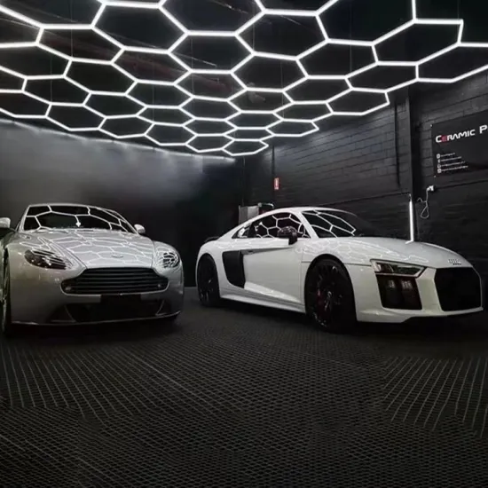Hexagon LED Lights for Car Shops and Garages