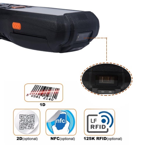 Qunsuo PDA3505 industrial rugged PDA with printer