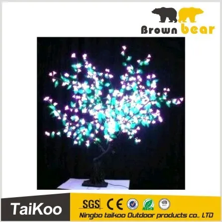 decorative 3 color light pre decorated christmas trees