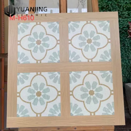Foshan 600x600 American Retro Wood Grain Mosaic Tiles